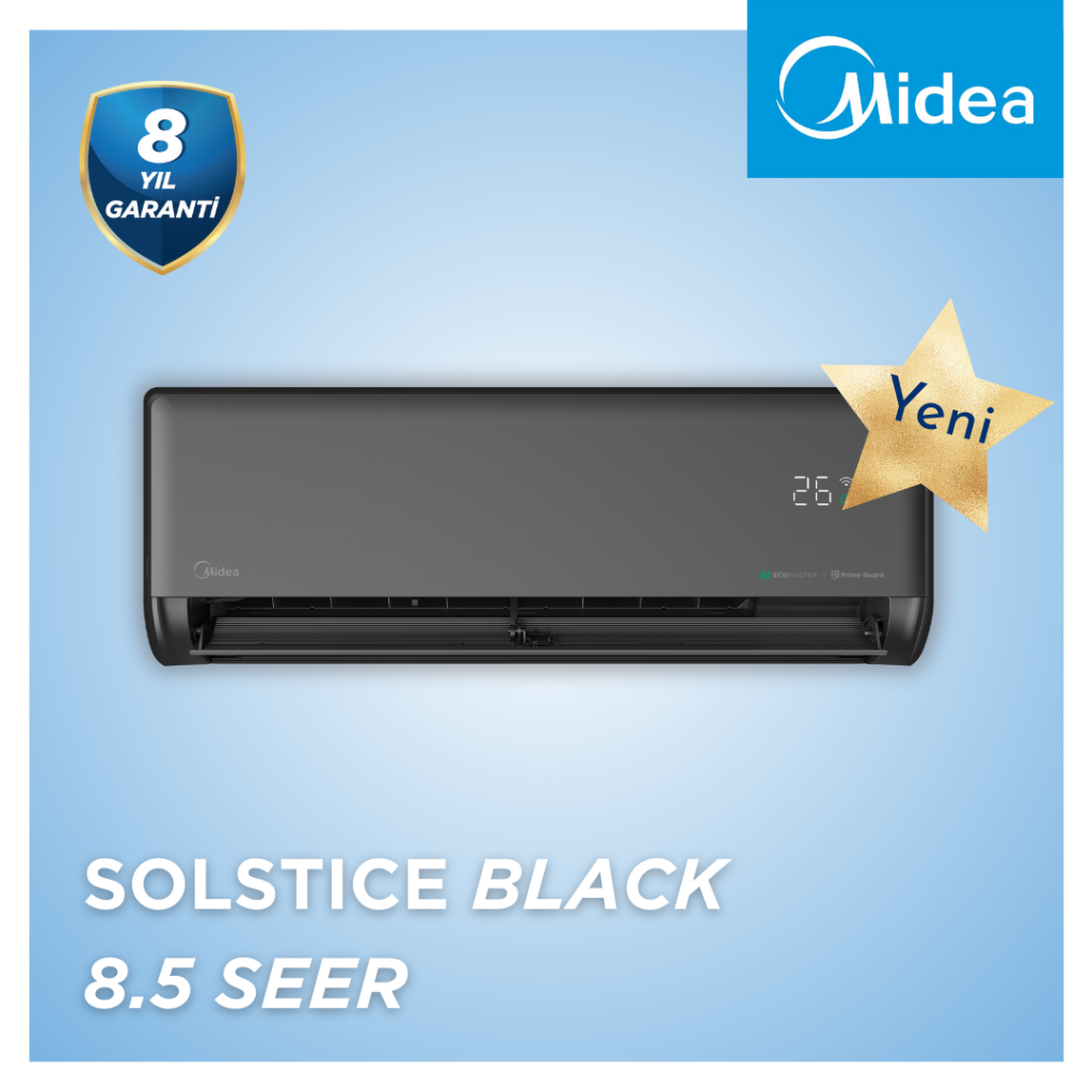 Midea Solstice Black 9000/12000/18000/21000 BTU